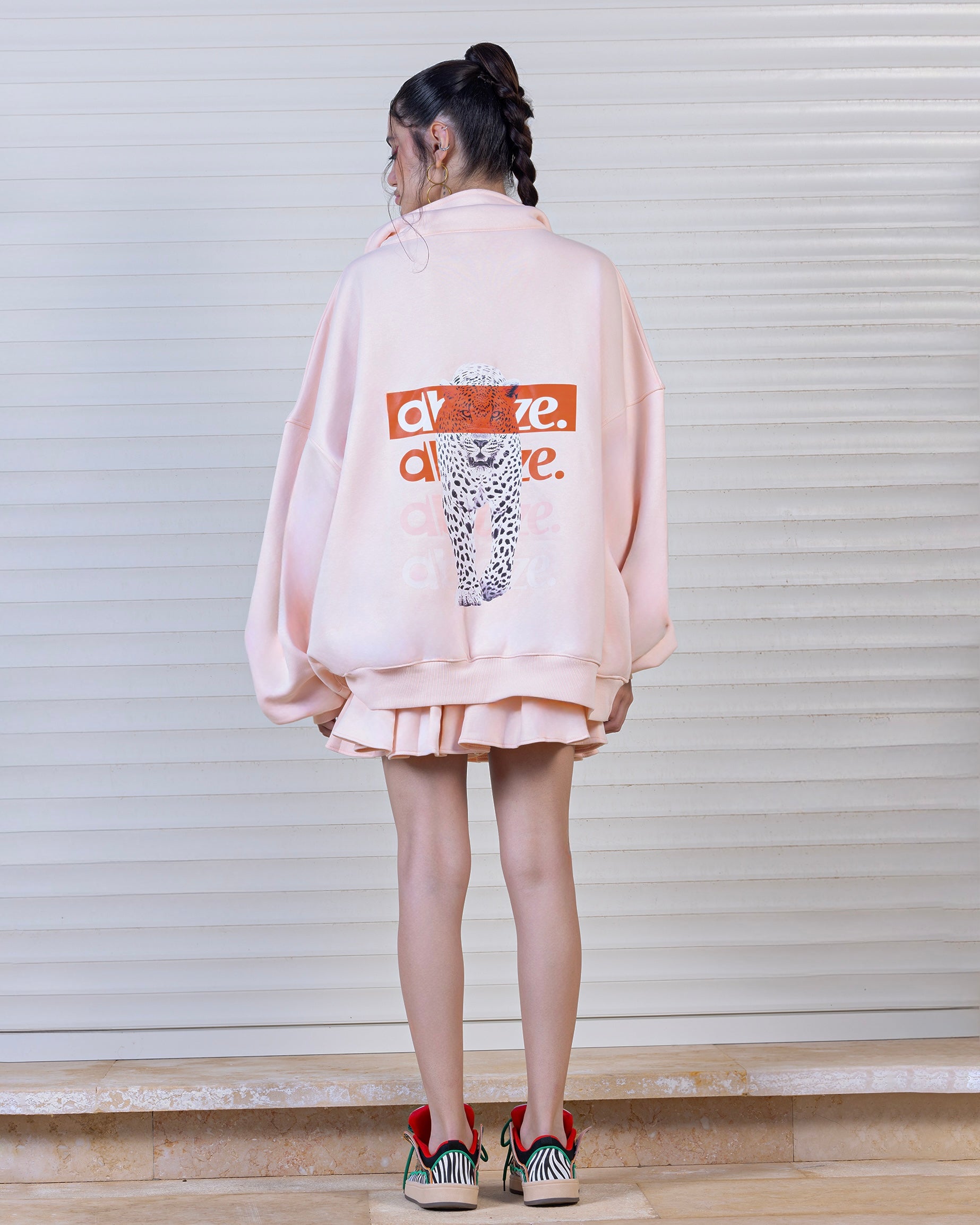 Blush Cheetah Pullover & Mini Skirt Set