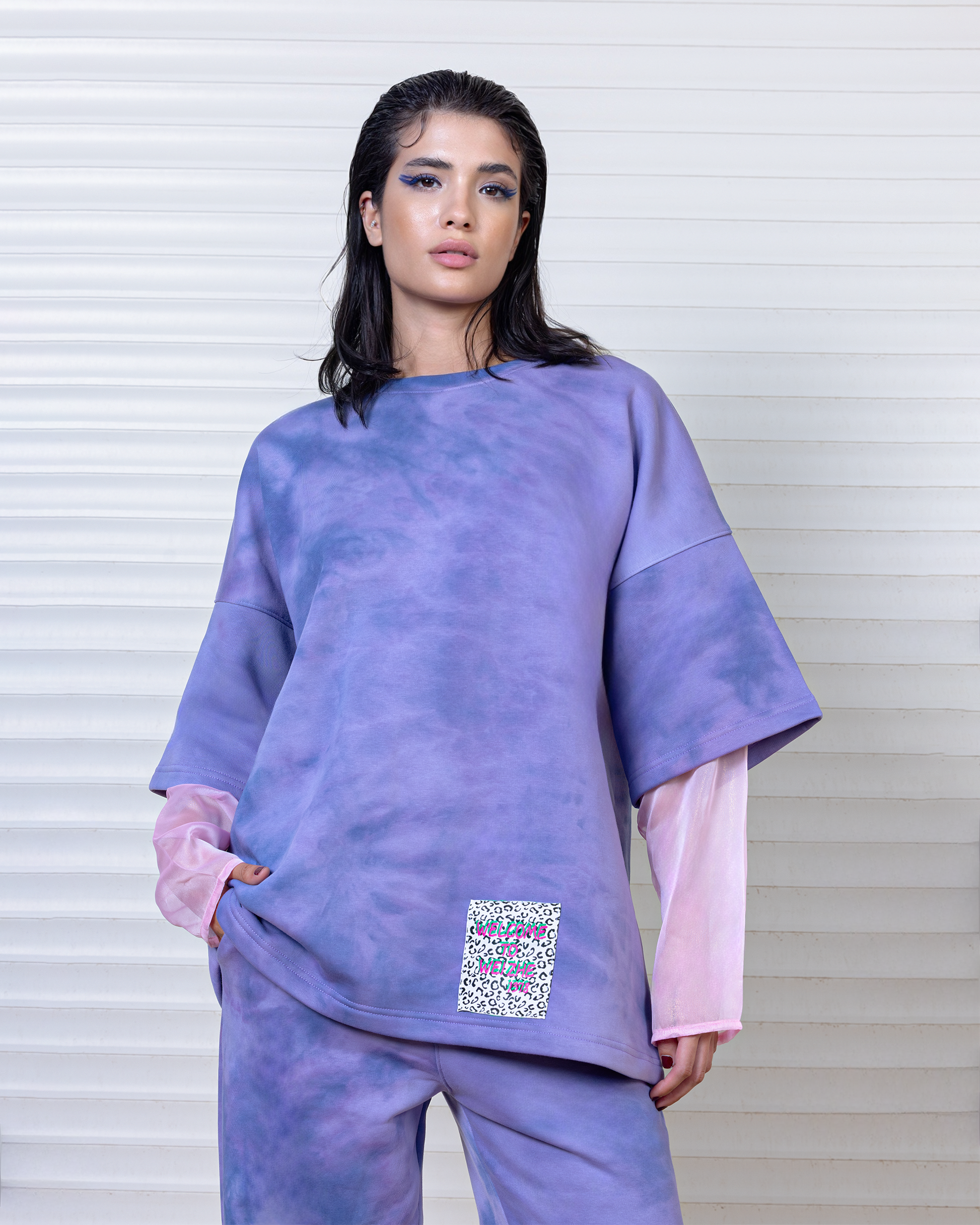 TIE-DYE OVERSIZED TWO-PIECE SET