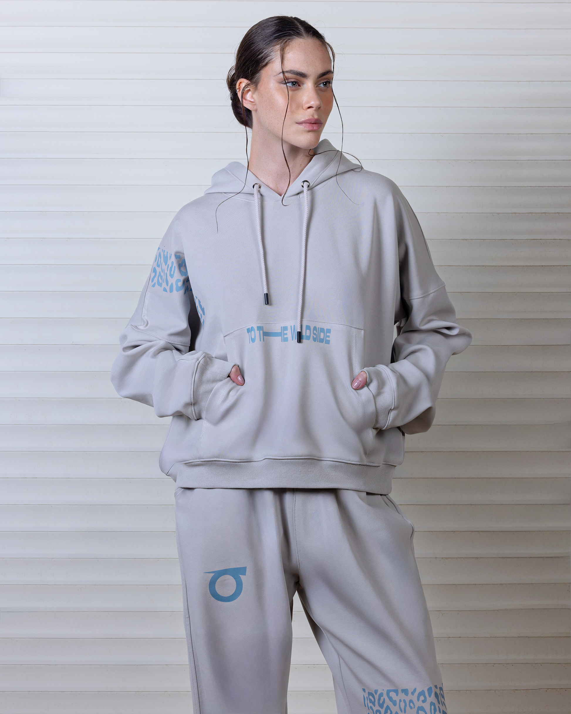 Ablaze leopard set in Gray