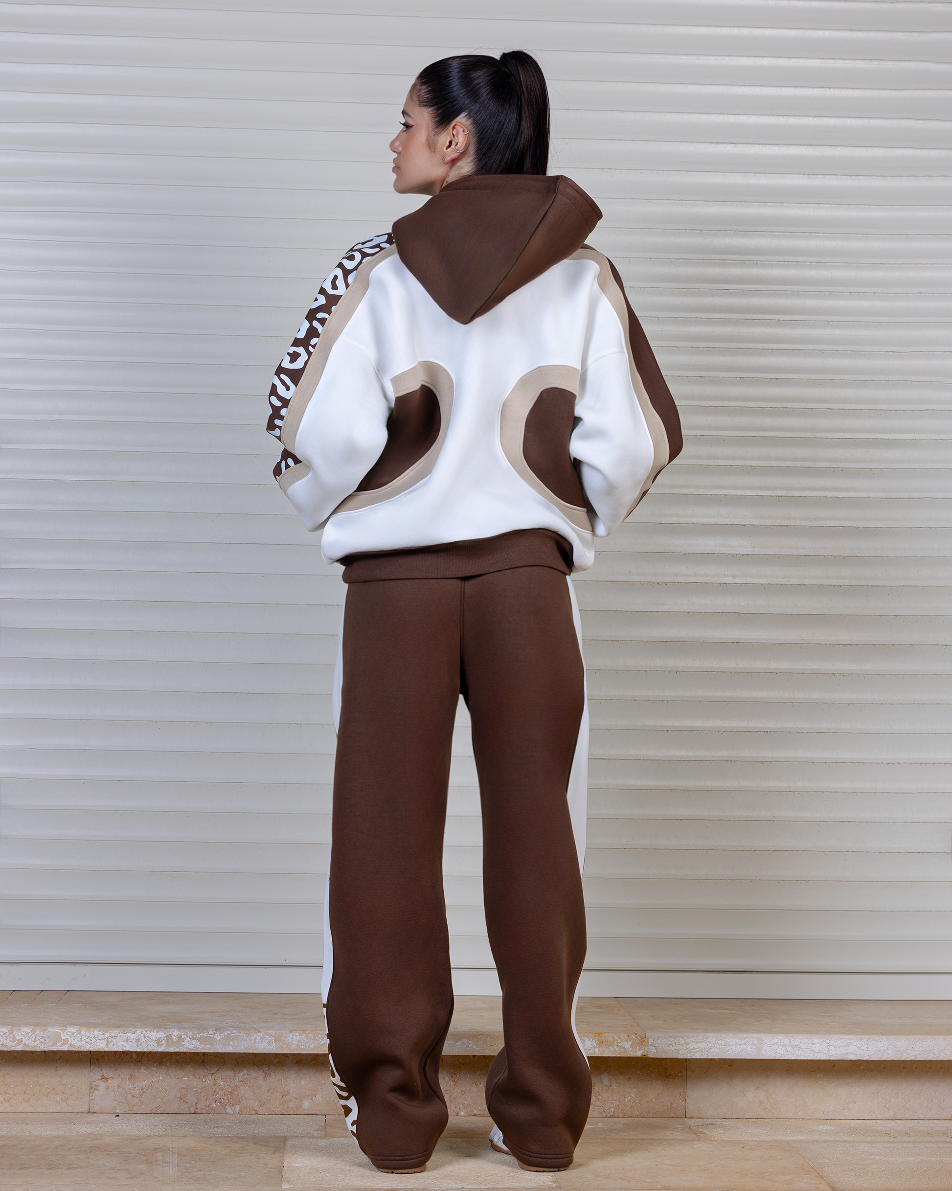 Ablaze Hooded Track Set In Brown